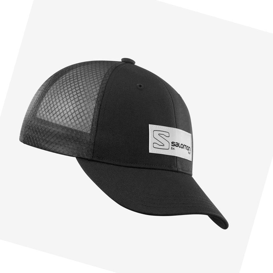 Salomon TRUCKER Erkek Şapkalar Siyah Siyah | TR 2980FDN